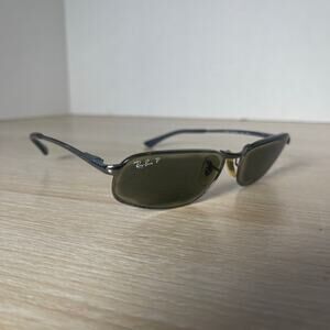 Ray-Ban RB3168 Downtown 004/48 Sunglasses Polarized Silver 56-16 Made in Italy
